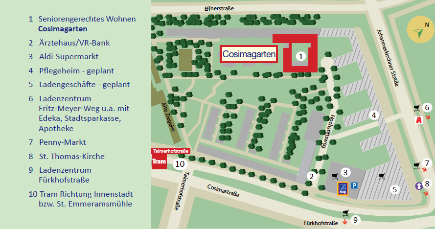 Lageplan Cosimagarten